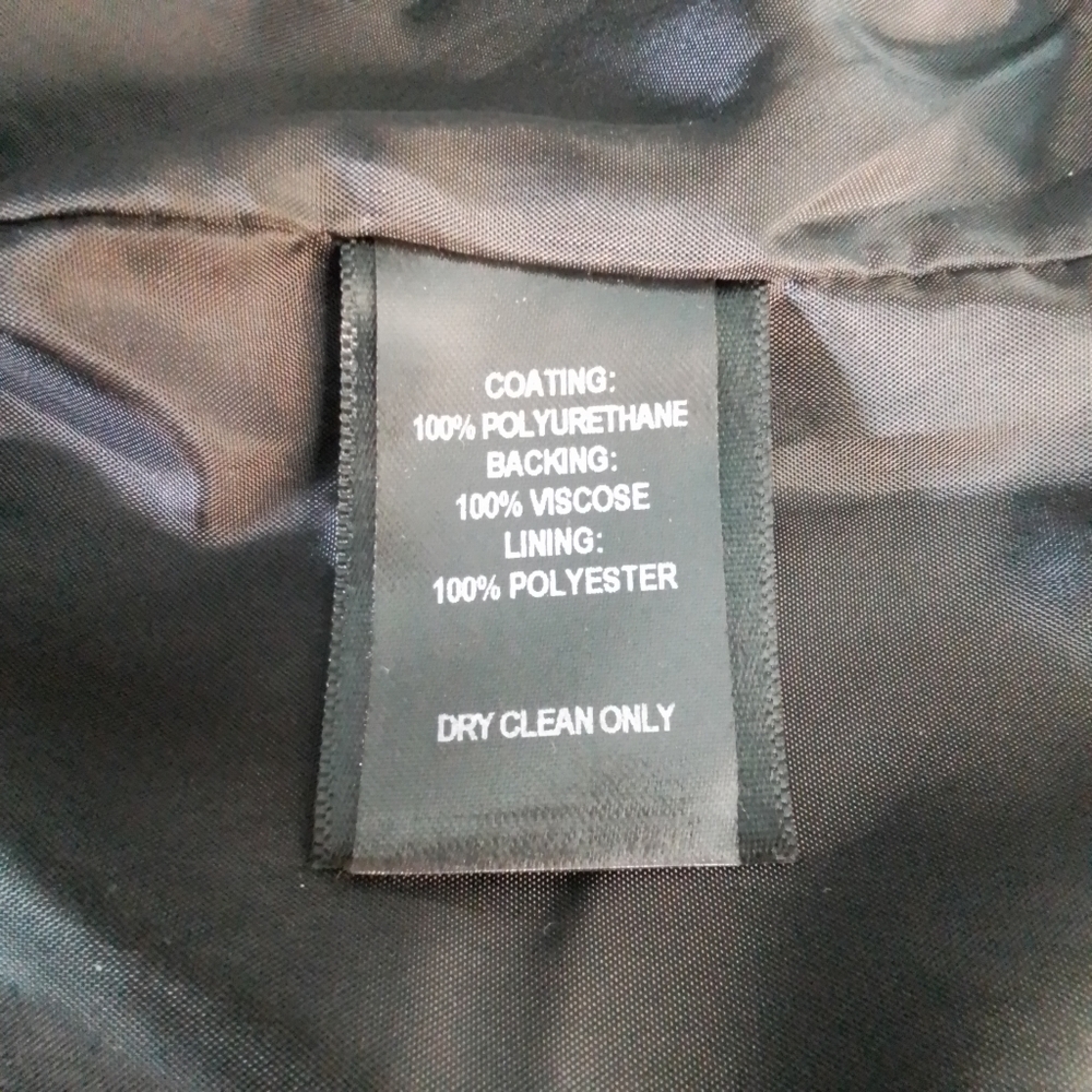 Lulu's faux vegan black leather  jacket with zippers size small - Picture 9 of 10